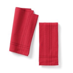 Essentials Red Dinner Napkins. Set of 2