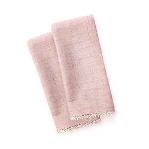 French Perle Blush Dinner Napkins. Set of 2