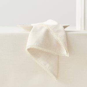 French Perle Natural 19x19 Napkins. Set of 4