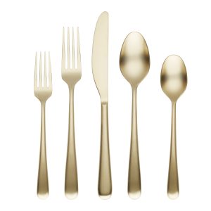 Rafael Champagne Satin 20-Piece Flatware Set