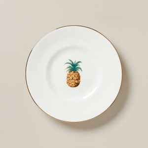 British Colonial Bamboo Dessert Plate