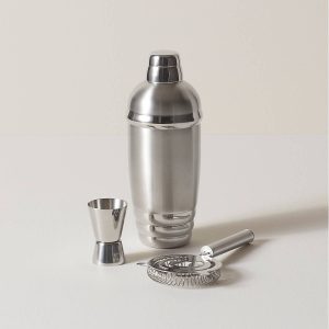 Tuscany Classics Stainless Steel Cocktail Shaker & Strainer Set