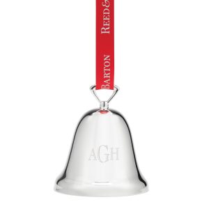 Personalized Christmas Silverplated Bell Ornament