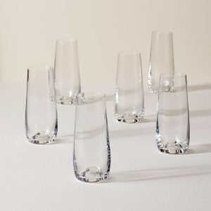 Tuscany Classics Stemless Flute Glasses. Set of 6