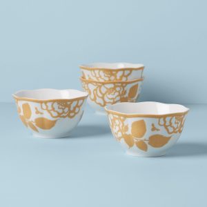 Butterfly Meadow Cottage Rice Bowls. Set of 4