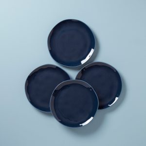 Bay Colors Blue Dinner Plates. Set of 4