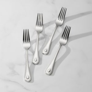 French Perle Dinner Forks. Set of 4