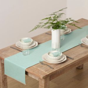 French Perle Ice Blue 14x70 Table Runner