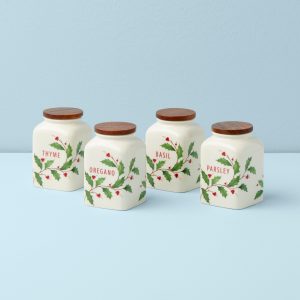 Holiday Cooking Spice Jars. Set of 4