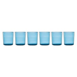 Bunny Hop Stackable Blue Tall Glasses. Set of 6