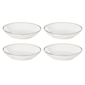 Trianna White Pasta Bowls. Set of 4