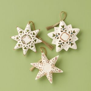 Pierced Star Ornaments Set of 3