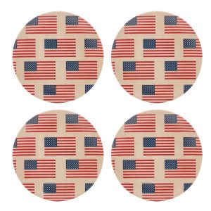 Vintage Americana Tidbit Plates - Set Of 4