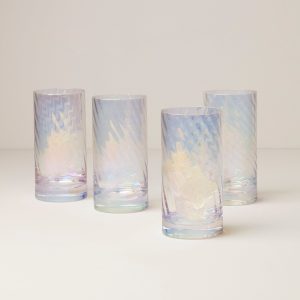 Tuscany Classics Iridescent Highball Glasses. Set of 4