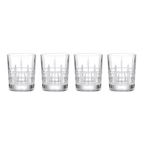 Deklan Crystal Double Old Fashion Glasses. Set of 4