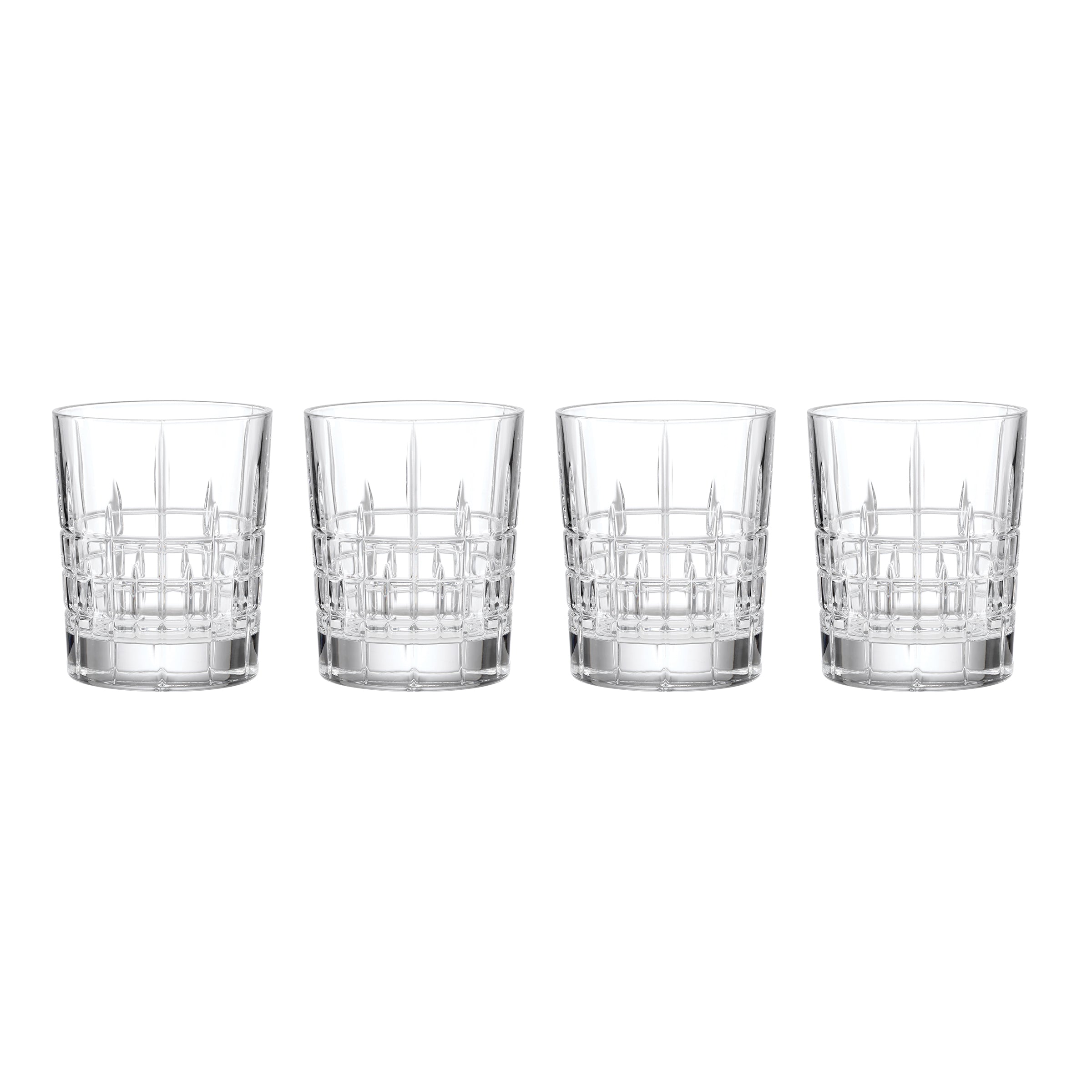 Deklan Crystal Double Old Fashion Glasses. Set of 4