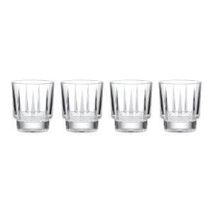 Estate Crystal Double Old Fashion Glasses. Set of 4