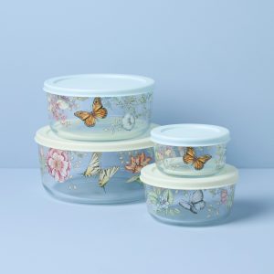 Butterfly Meadow Glass Containers. Set of 4