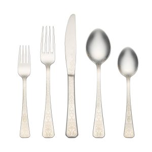 Floral Etch 5-Piece Place Setting