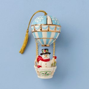 Snowman Hot Air Balloon Ornament