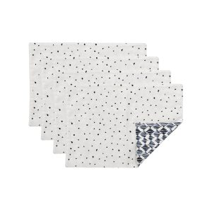 Blue Bay Diamond Dot Reversible Placemats. Set of 4