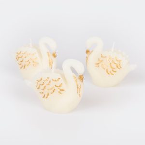 Swan Candles. Set of 3