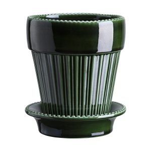 Simona Glazed Emerald Green 12cm Pot with Saucer