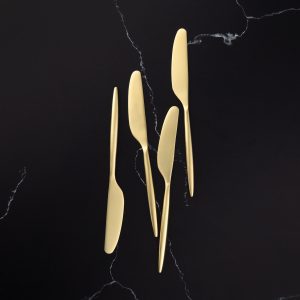 Gaze Champagne Satin Spreaders. Set of 4