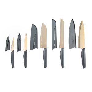 10-Piece Cutlery Set in Grey and Champagne