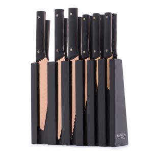 Knight Copper 13-Piece Cutlery Block Set