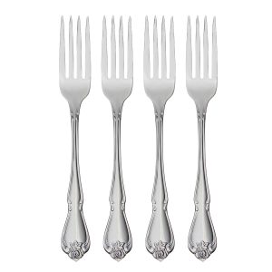 True Rose Everyday Flatware Dinner Forks. Set Of 4