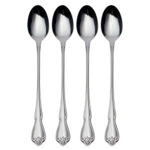 True Rose Everyday Flatware Tall Drink Spoons. Set Of 4